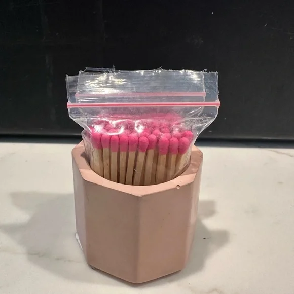 Anthropologie Tenn Prarie Pink Striker Match Holder - Picture 2 of 13